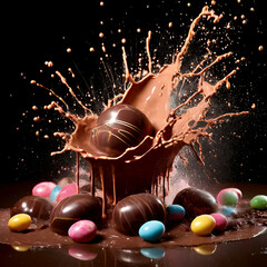 Wall Mural - chocolate easter eggs