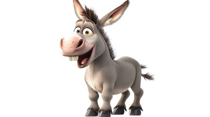 donkey cartoon character on a transparent background