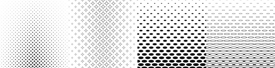 Wall Mural - Black and white pattern collection