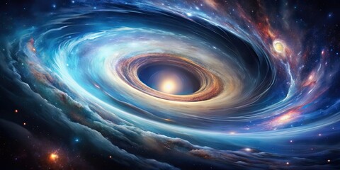 Wall Mural - abstract swirling vortex in outer space, astral, galactic, cosmic, cosmic energy, whirlpool, spiral,