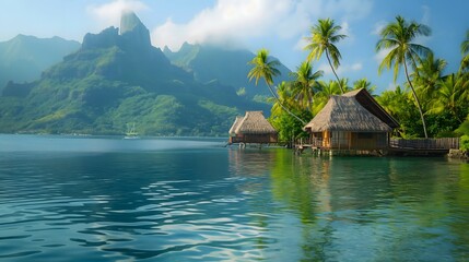 Traditional Polynesian cultural experiences and scenic views in Tahiti