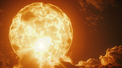 Wall Mural - nuclear explosion : the impact of destruction