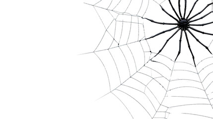 Wall Mural - Spider web on transparent background