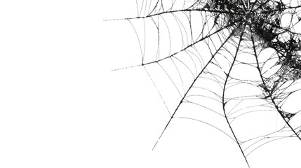 Wall Mural - Spider web on transparent background