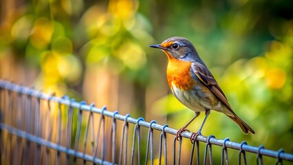 a bird on the fence