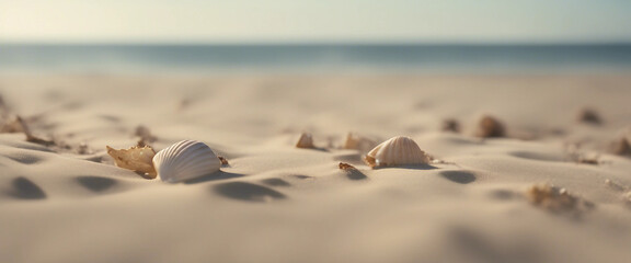 In the summer the beach sand dune and shell fragments create a picturesque landscape with ample copy