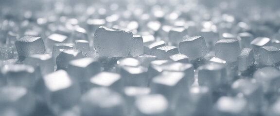 Pile of small ice cubes backgrounds crystal white background