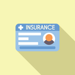 Canvas Print - Blue insurance card with personal information and space for a name