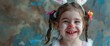 © VizGen - A cheerful little girl, with face painting as an Easter bunny, her face beaming with joy