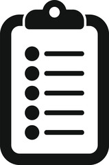 Poster - Simple icon of a clipboard with a checklist, representing the concept of organization and productivity