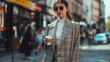 © Nijieimu - A woman in a plaid jacket