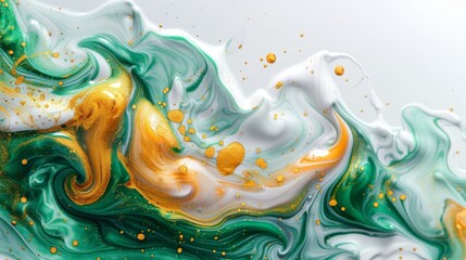 Wall Mural - vibrant acrylic art on white background for creative projects generative ai