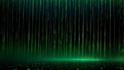 Wall Mural - Abstract background with green particles