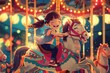 © nik_yurginson - Joyful Carousel Ride at Dusk