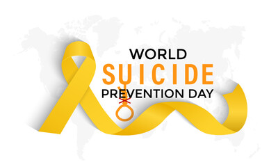 Poster - Vector Illustration of world suicide prevention day September 10. Thats awareness prevent suicide worldwide. Banner poster, flyer and background design To prevent suicide worldwide.