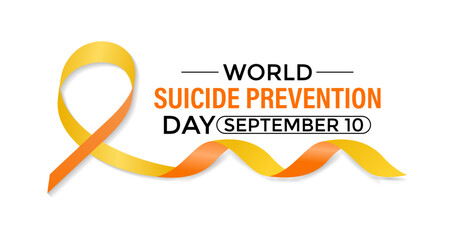 Poster - Vector Illustration of world suicide prevention day September 10. Thats awareness prevent suicide worldwide. Banner poster, flyer and background design To prevent suicide worldwide.