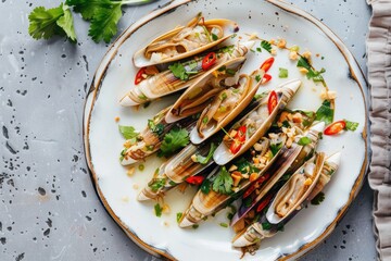 Wall Mural - Vietnamese Razor Clams Traditional Food