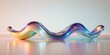 © Ali - Generative ai. A digital abstract fluid art sculpture, smooth iridescent glossy colorful transparent waves form, dynamic curvy liquid ribbons with vibrant color gradient blends