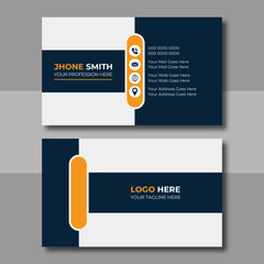 Modern business card design for business and personal use. vector illustration design, print ready and easy to edit