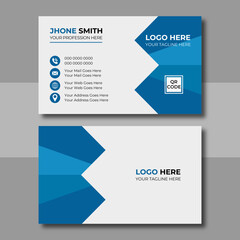  Modern business card design . double sided business card design template . blue color business card design
