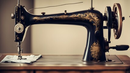 Wall Mural - a vintage sewing machine