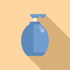 Poster - Blue soap dispenser pump bottle for hand wash gel, isolated on background