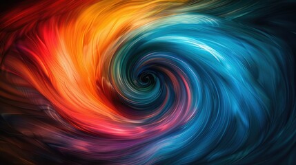 Poster - Vibrant swirls of abstract colors in motion