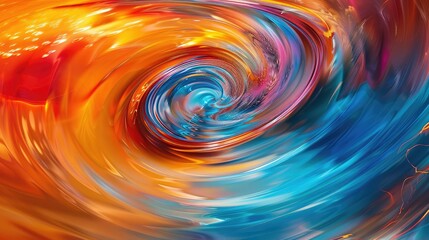 Poster - Vibrant swirls of abstract colors in motion