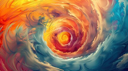 Poster - Vibrant swirls of abstract colors in motion