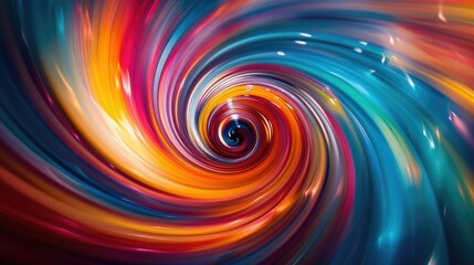 Poster - Vibrant swirls of abstract colors in motion