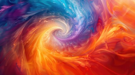 Poster - Vibrant swirls of abstract colors in motion