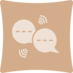 Sticker - Chat Bubble Glyph Art Box Icon