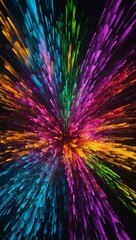 Wall Mural - Abstract lights with a burst of vibrant colors