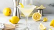 © AlfaSmart - Classic lemon drop martini in a chilled glass with a lemon twist garnish