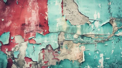 Old concrete wall with paint remnants Vintage style