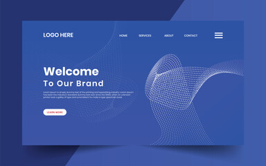 modern technology abstract creative dynamin gradient wave line welcome banner background for website