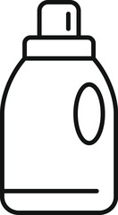 Poster - Simple line art icon of a laundry detergent bottle, perfect for representing cleaning and washing concepts