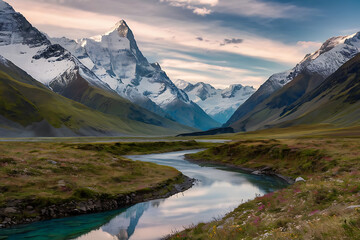 Sticker - lake in the mountains