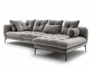 Wall Mural - a grey couch with pillows on it