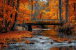 © MashMash - Stunning and Breathtaking Autumn Bridge Scenery with Vibrant and Colorful Fall Foliage, Serene Waterfalls, and Picturesque Nature Settings for Nature Lovers, Photography Enthusiasts, and Outdoor Adven