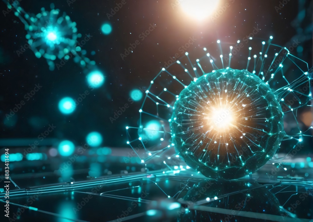 Connected network big data flow digital connectivity futuristic ...