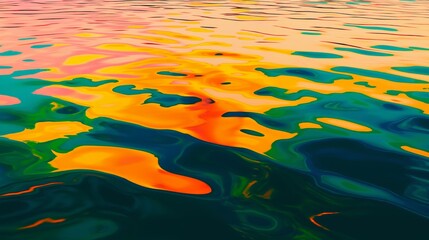 Canvas Print - Colorful reflections on water