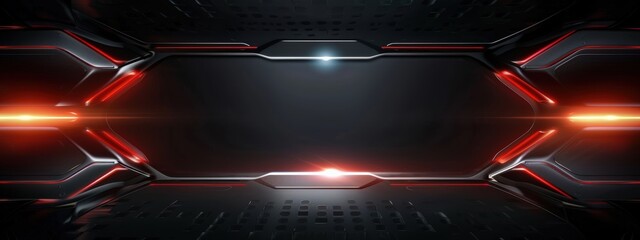 Wall Mural - A futuristic space scene with a large empty area
