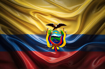 Wall Mural - ecuadorean Flag for national Day or Independence Day of ecuador