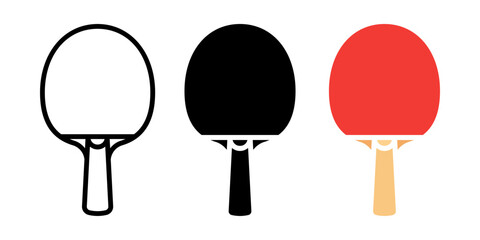 Wall Mural - Ping pong icon set. Table tennis racket Symbol. Table tennis sign. for mobile concept and web design. vector illustration on white background