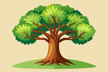 A tree vector art illustration 