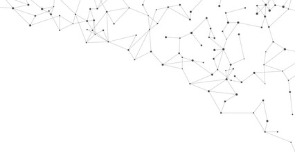 Fototapete - Abstract technology background. Plexus mesh backdrop. Vector