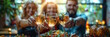 © MarGa - Toasting Over Festive Drinks and Dinner Concept of Togetherness and Celebration