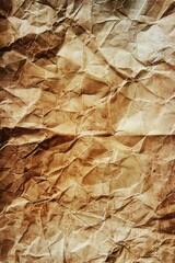 Sticker - A close-up shot of a crumpled brown paper with creases and folds