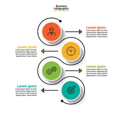 Wall Mural - business data visualization. timeline infographic icons designed for abstract background template mi